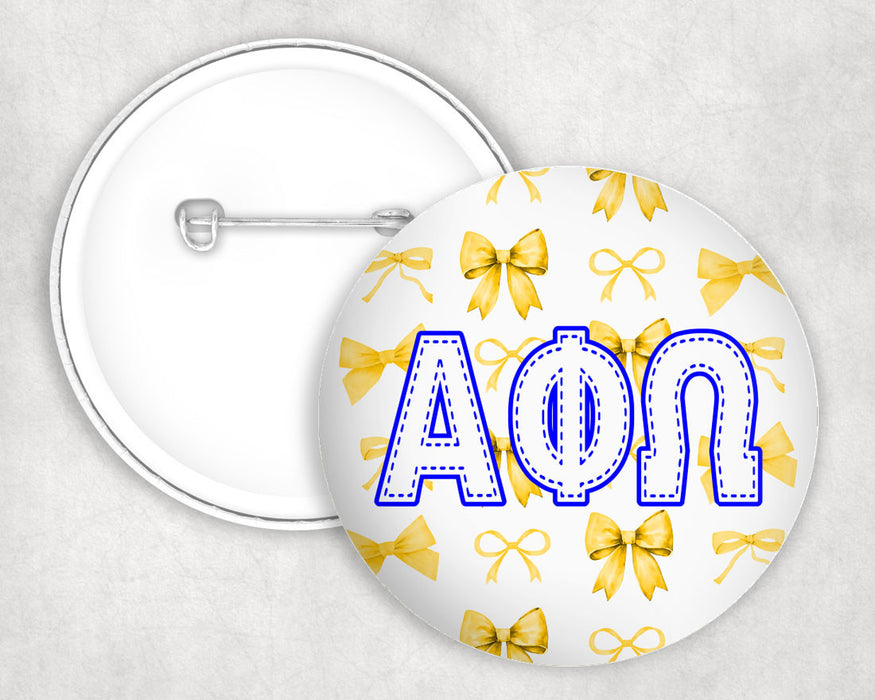 Alpha Phi Omega Multi Bows Pin Buttons Alpha Phi Omega Multi Bows Pin Buttons