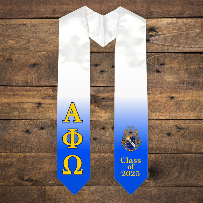 Alpha Phi Omega Extra Fancy Greek Class Of Graduation Stole Alpha Phi Omega Extra Fancy Greek Class Of  Graduation Stole