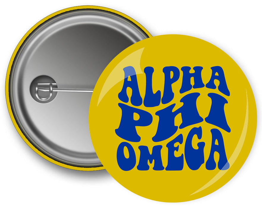 Alpha Phi Omega Bulky Text Button Alpha Phi Omega Bulky Text Button