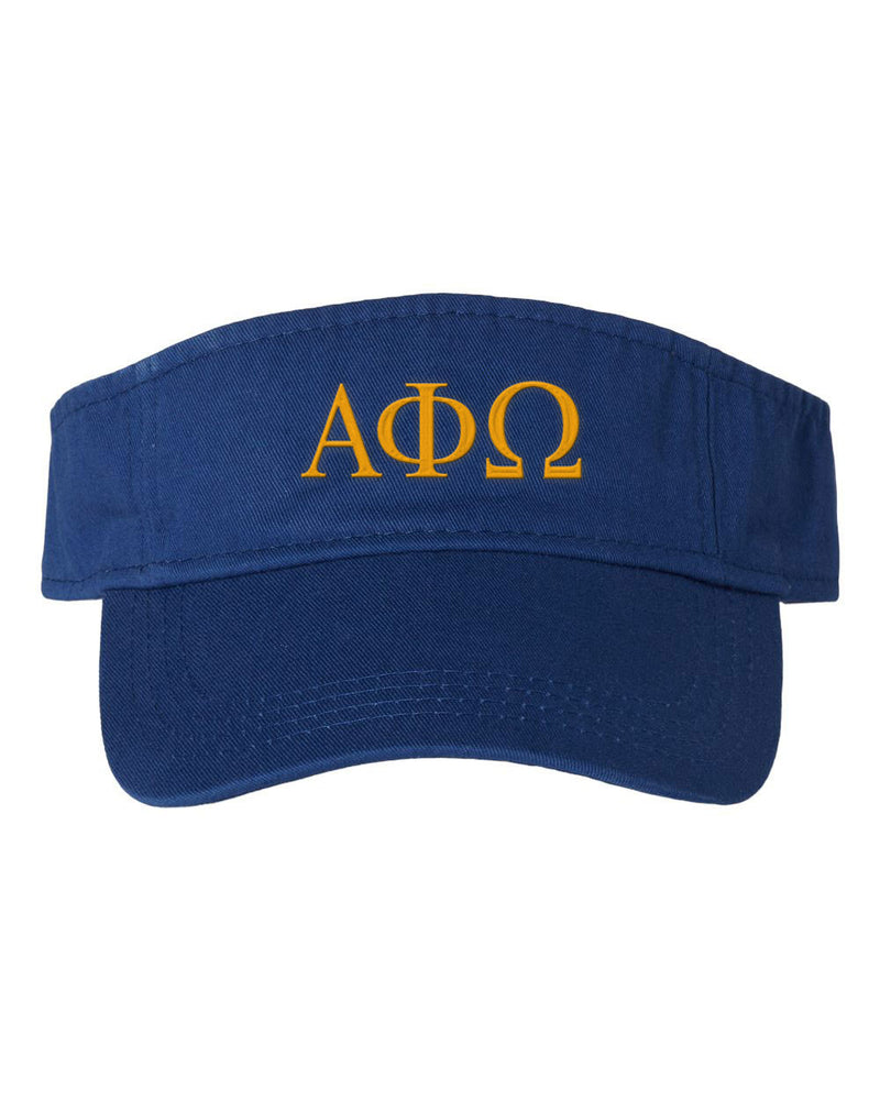 Alpha Phi Omega Greek Letter Visor Alpha Phi Omega Greek Letter Visor