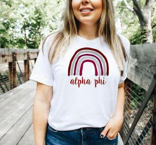 Printify Alpha Phi Rainbow Tees Alpha Phi Rainbow Tees