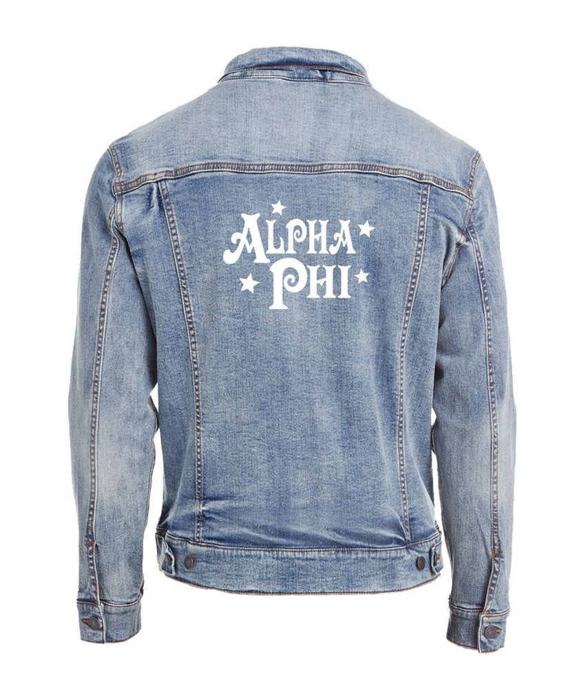Alpha Phi Star Struck Denim Jacket Alpha Phi Star Struck Denim Jacket
