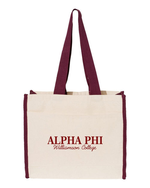 Alpha Phi Alpha Phi Tote with Contrast-Color Handles