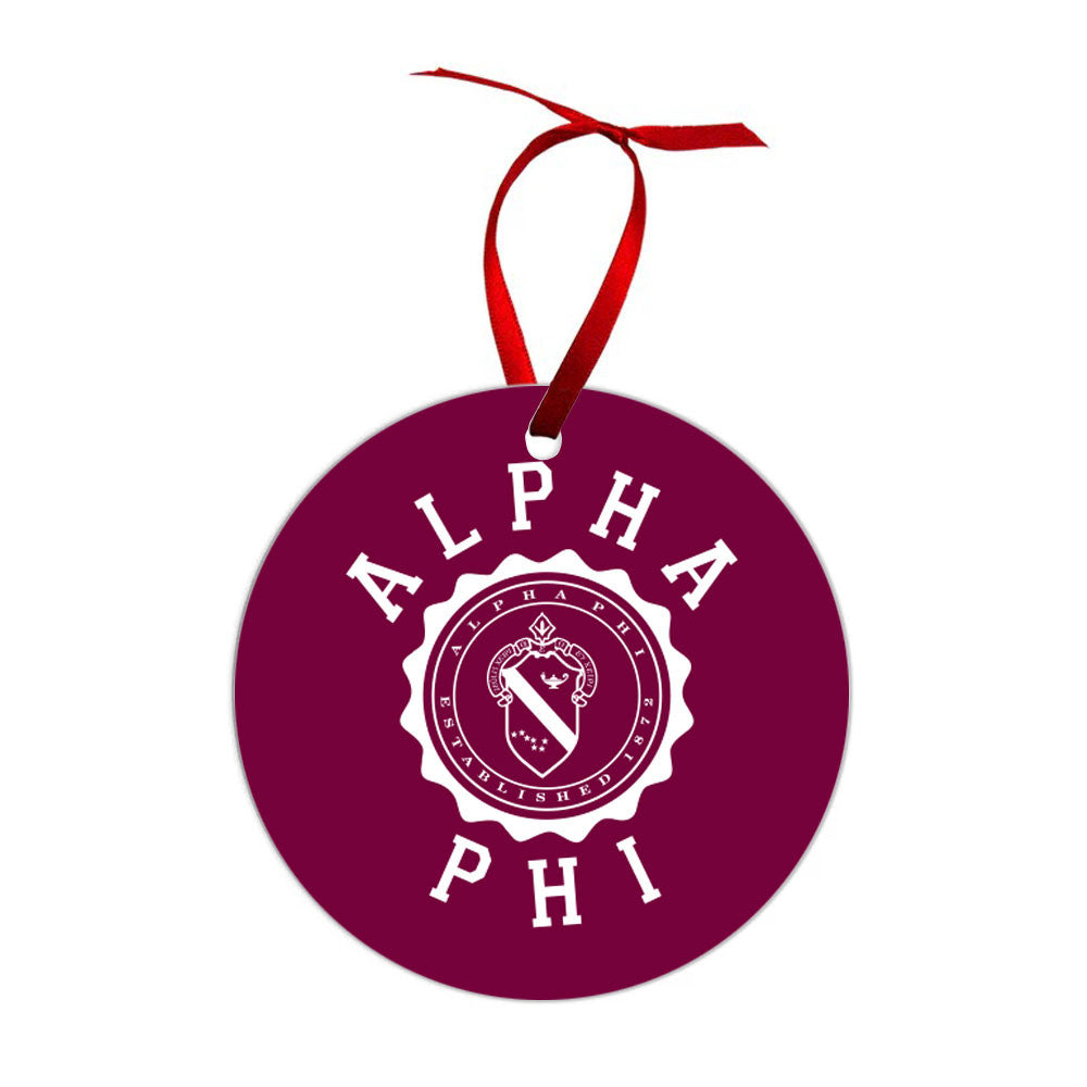 Alpha Phi Shield Christmas Ornaments Alpha Phi Shield  Christmas Ornaments
