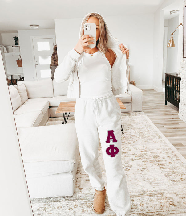 Alpha Phi Lettered Sweatpants Alpha Phi Lettered Sweatpants