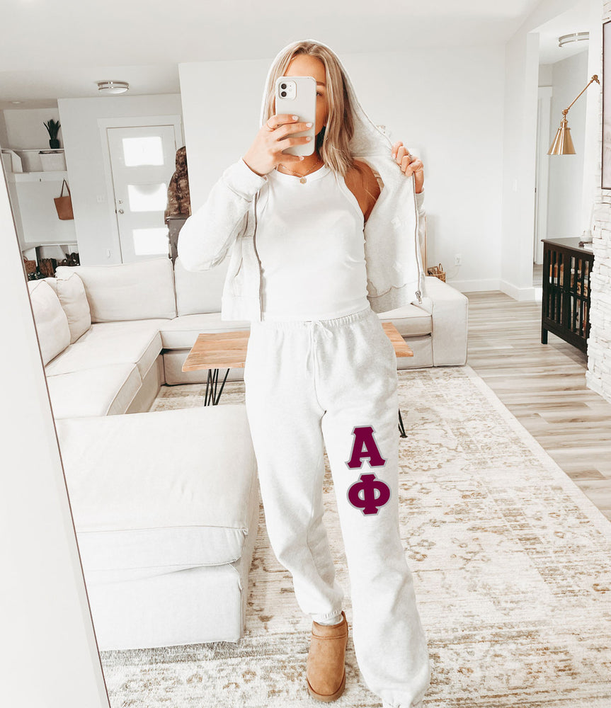 Alpha Phi Lettered Sweatpants Alpha Phi Lettered Sweatpants
