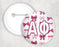 Alpha Phi Multi Bows Pin Buttons Alpha Phi Multi Bows Pin Buttons