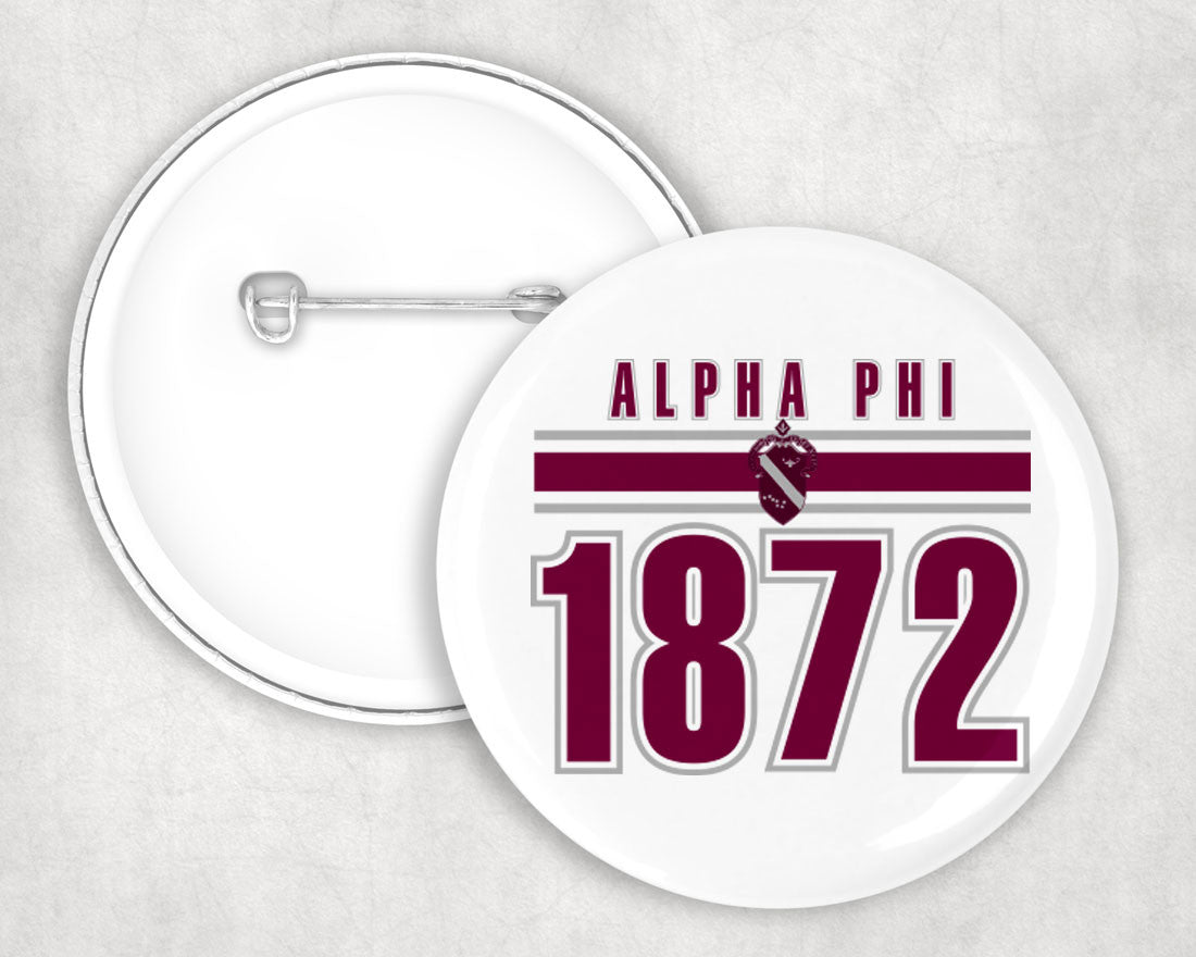 Alpha Phi Stripe Est Pin Buttons Alpha Phi Stripe Established Pin Buttons