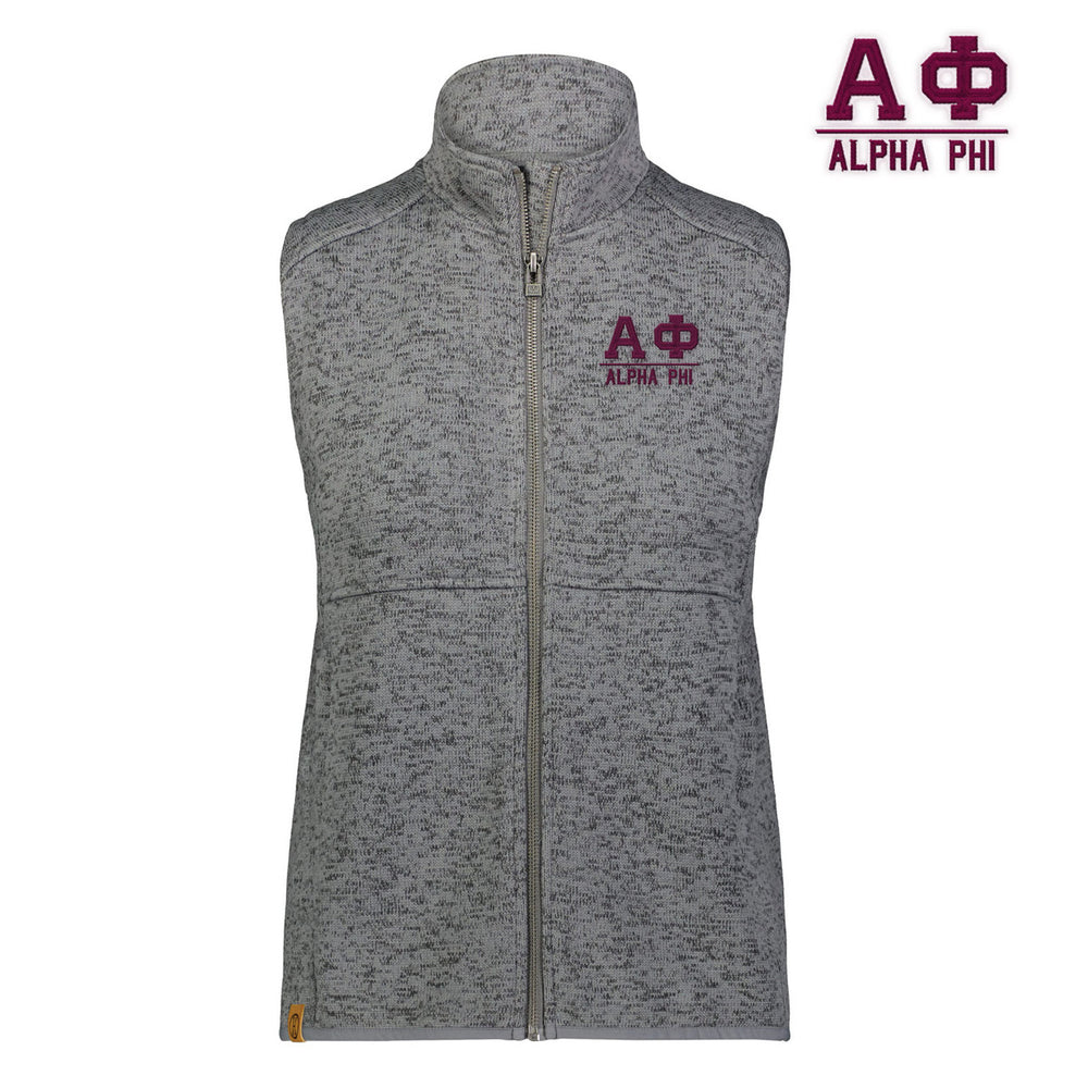 Alpha Phi Alpine Sweater Fleece Vest Alpha Phi Alpine Sweater Fleece Vest