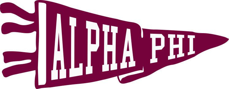 Alpha Phi Pennant Decal Alpha Phi Pennant Decal