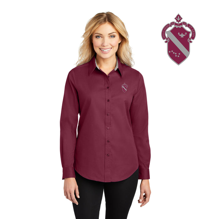 Discount Alpha Phi Long Sleeve Oxford DISCOUNT-Alpha Phi Long Sleeve Oxford