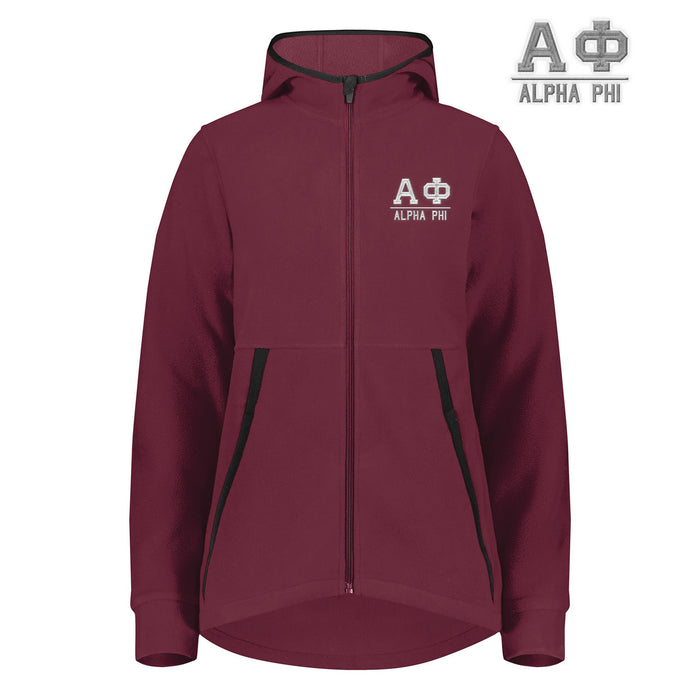 Alpha Phi Chill Full Zip Hoodie Alpha Phi Chill Full Zip Hoodie