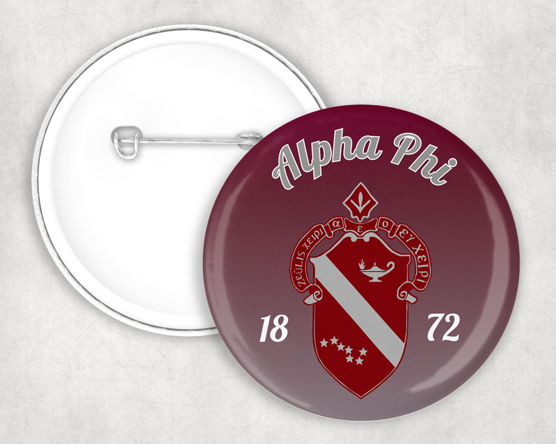 Alpha Phi Classic Crest Pin Buttons Alpha Phi Classic Crest Pin Buttons
