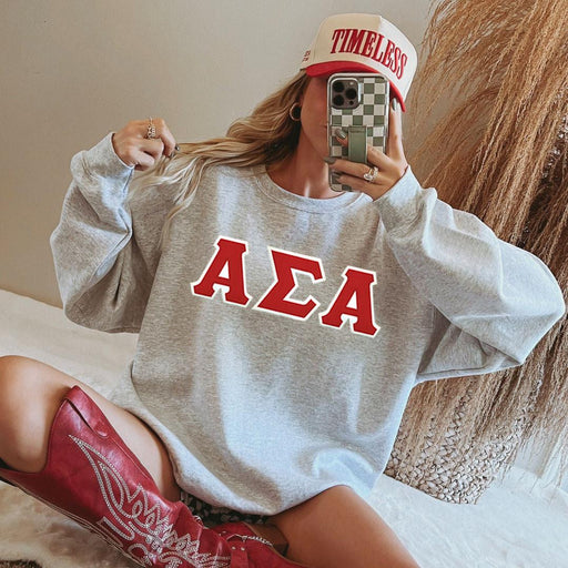 Alpha Sigma Alpha Alpha Sigma Alpha - 2 Day Ship Twill Crewneck Sweatshirt