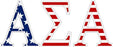Alpha Sigma Alpha American Flag Greek Letter Sticker 2.5" Tall Alpha Sigma Alpha American Flag Greek Letter Sticker - 2.5