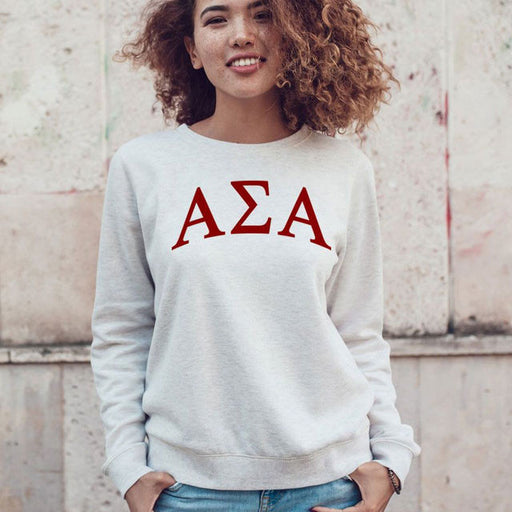 Alpha Sigma Alpha Alpha Sigma Alpha Arched Greek Lettered Crewneck Sweatshirt