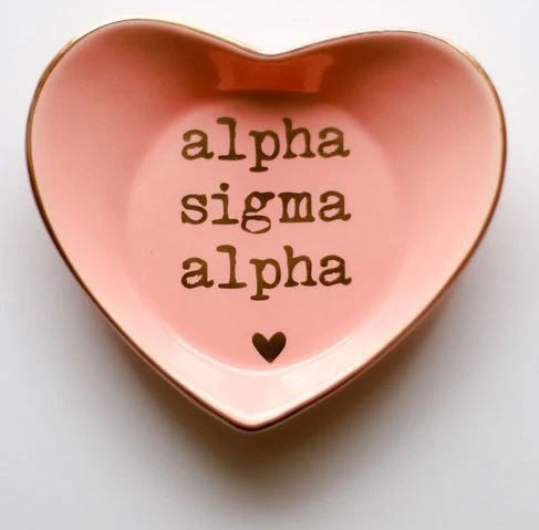 Alpha Sigma Alpha Alpha Sigma Alpha Ceramic Ring Dish