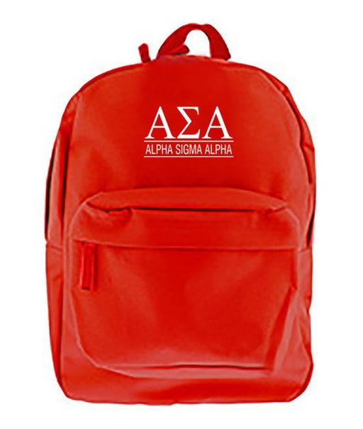 Alpha Sigma Alpha Alpha Sigma Alpha Custom Text Backpack