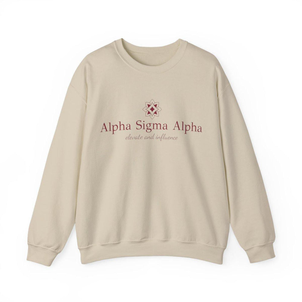 Alpha Sigma Alpha Elevate & Influence Crewneck Sweatshirt Alpha Sigma Alpha Elevate & Influence Crewneck Sweatshirt
