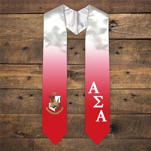 Alpha Sigma Alpha Alpha Sigma Alpha Extra Fancy Diagonal Greek Graduation Stole W Crest