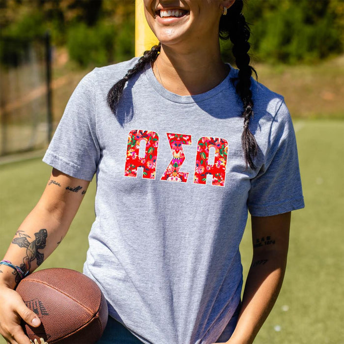 Alpha Sigma Alpha Floral Block Tee Alpha Sigma Alpha Floral Block Tee