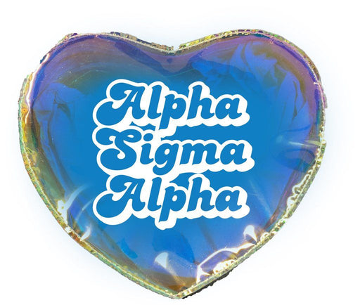 Alpha Sigma Alpha Alpha Sigma Alpha Heart Shaped Makeup Bag