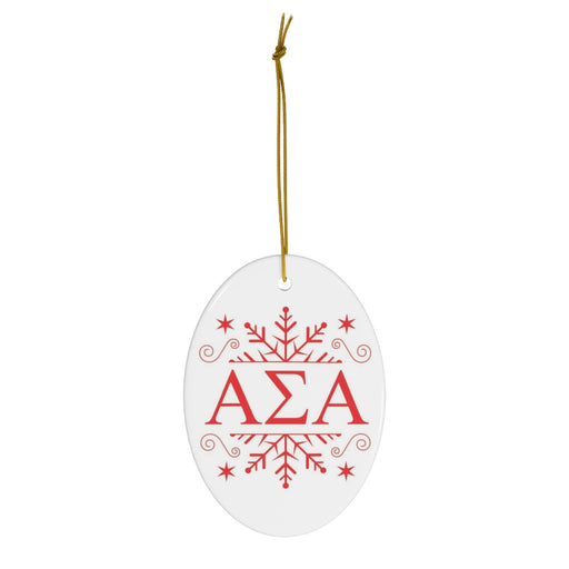 Alpha Sigma Alpha Alpha Sigma Alpha Holiday Color Snowflake Christmas Ornaments