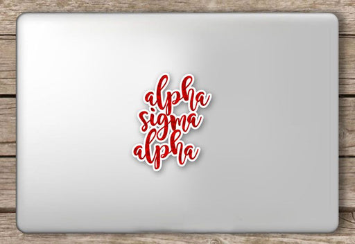 Alpha Sigma Alpha Alpha Sigma Alpha Script Sticker