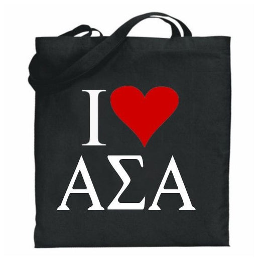 Totebags Alpha Sigma Alpha I Love Tote Bags