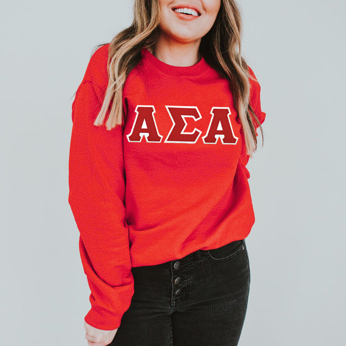 Alpha Sigma Alpha Lettered Long Sleeve Shirt Alpha Sigma Alpha Lettered Long Sleeve Shirt