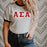 Discount Alpha Sigma Alpha Lettered Ringer Shirt DISCOUNT-Alpha Sigma Alpha Lettered Ringer Shirt