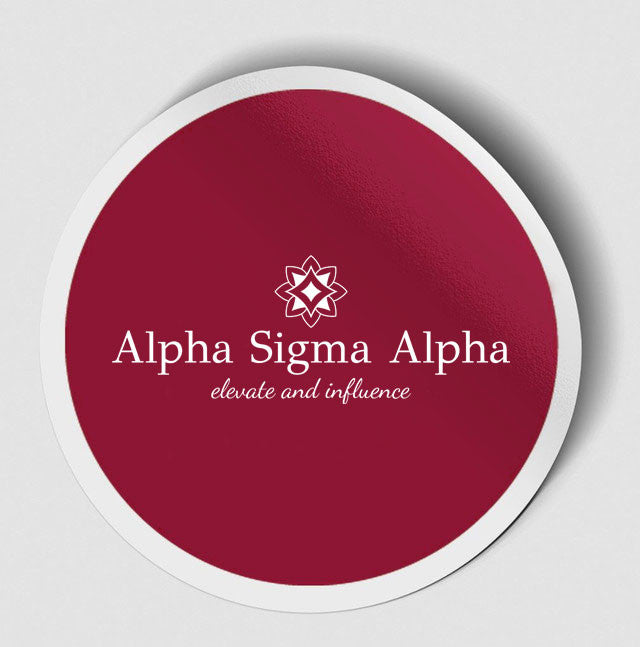 Alpha Sigma Alpha Logo Round Decal Alpha Sigma Alpha Logo Round Decal