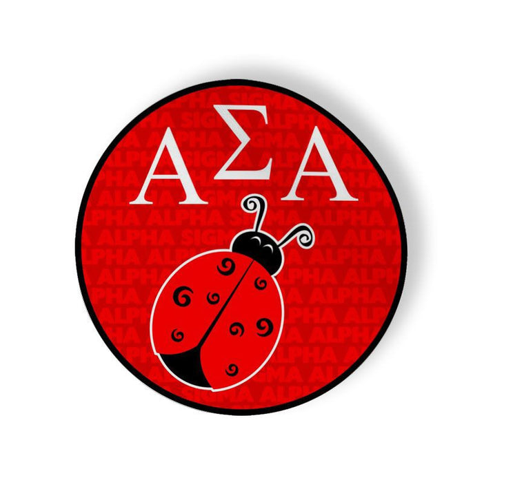 Alpha Sigma Alpha Mascot Round Decals Alpha Sigma Alpha Mascot Round Decals