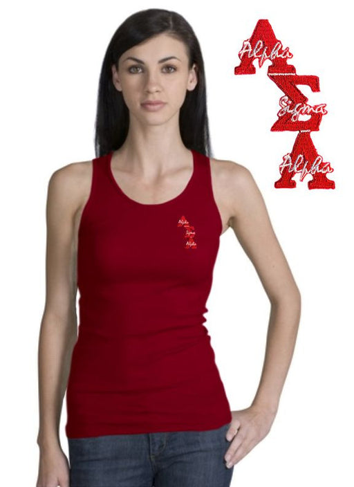 Alpha Sigma Alpha DISCOUNT-Alpha Sigma Alpha Emblem Tank Top