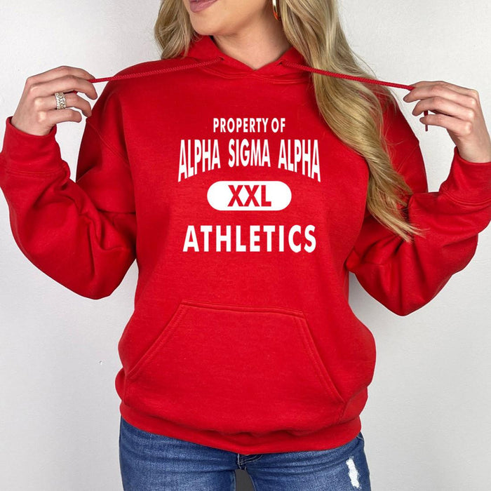Alpha Sigma Alpha Property Of Athletics Hooded Sweatshirts Alpha Sigma Alpha Property Of Athletics Hooded Sweatshirts