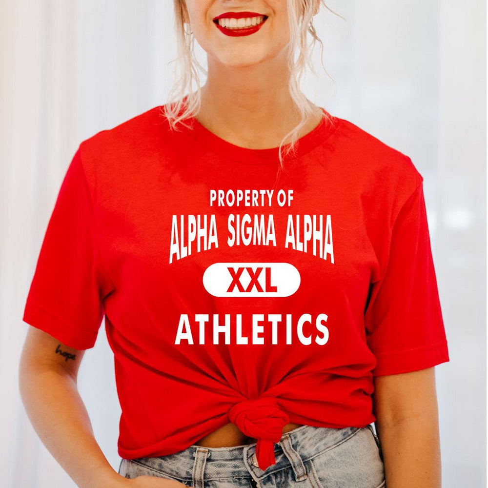 Alpha Sigma Alpha Property Of Athletics T Shirt Alpha Sigma Alpha Property Of Athletics T-Shirt