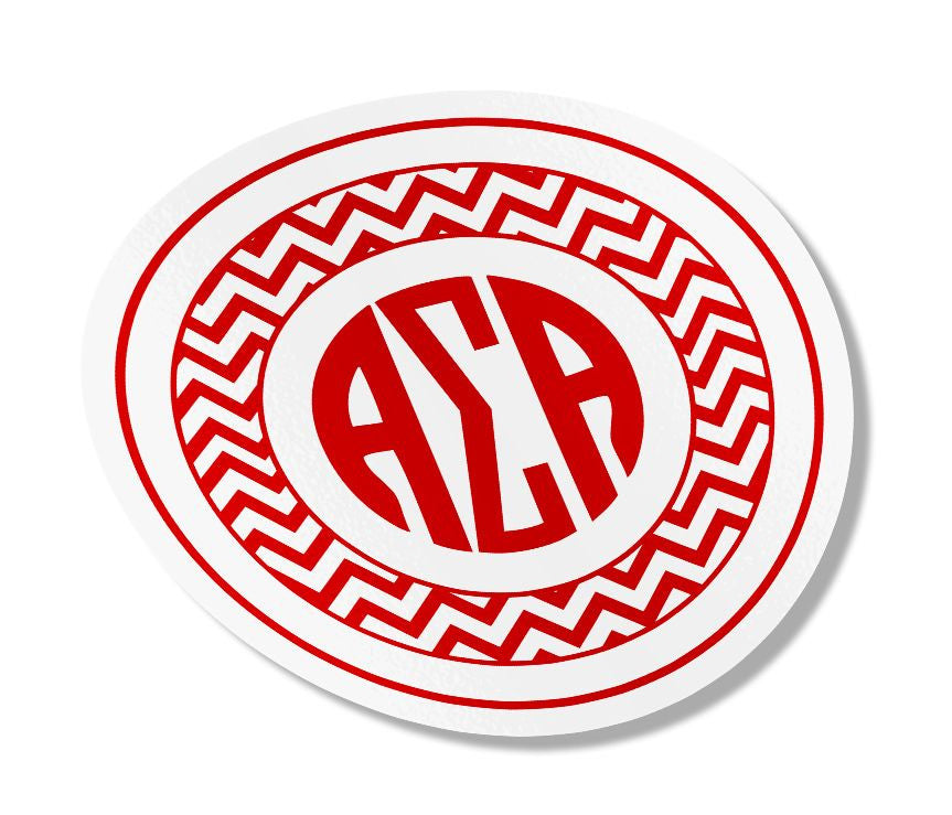 Alpha Sigma Alpha Sorority Monogram Bumper Sticker Alpha Sigma Alpha Sorority Monogram Bumper Sticker