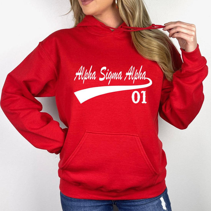Alpha Sigma Alpha Tail Hooded Sweatshirts Alpha Sigma Alpha Tail Hooded Sweatshirts