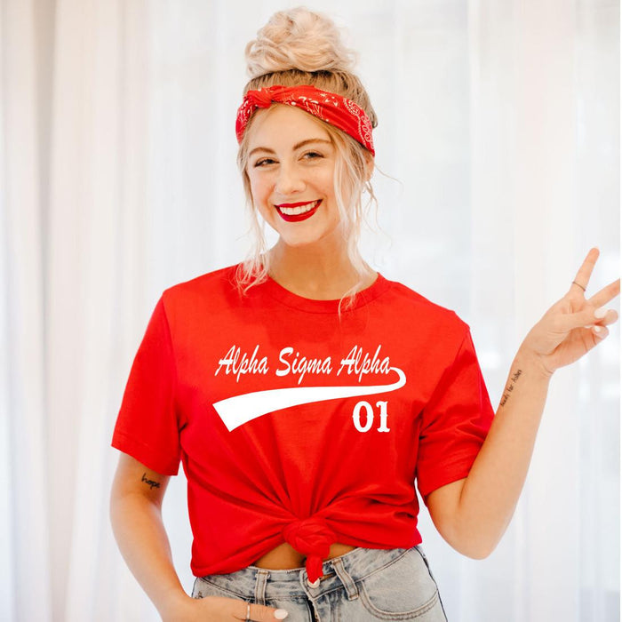 Alpha Sigma Alpha Tail T Shirt Alpha Sigma Alpha Tail T-Shirt