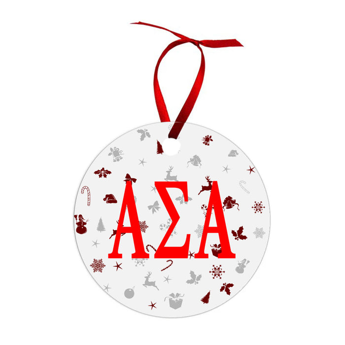 Alpha Sigma Alpha Holiday Cheer Christmas Ornaments Alpha Sigma Alpha Holiday Cheer Christmas Ornaments