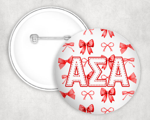 Alpha Sigma Alpha Alpha Sigma Alpha Multi Bows Pin Buttons