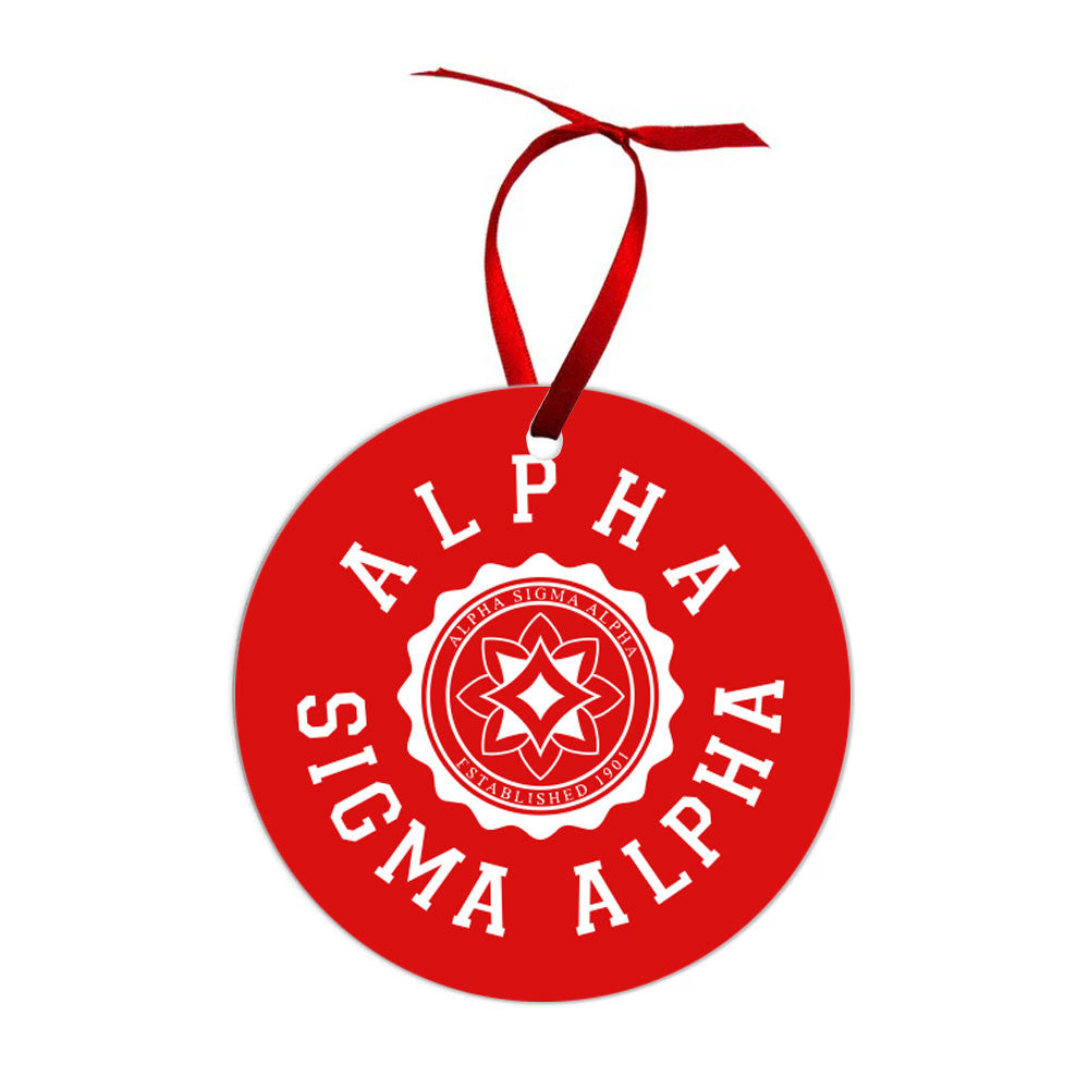 Alpha Sigma Alpha Shield Christmas Ornaments Alpha Sigma Alpha Shield  Christmas Ornaments