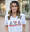 Discount Alpha Sigma Alpha Lettered V Neck Tee DISCOUNT-Alpha Sigma Alpha Lettered V-Neck Tee
