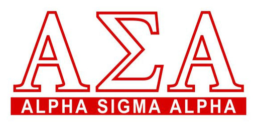 Alpha Sigma Alpha Alpha Sigma Alpha Custom Sticker - Personalized