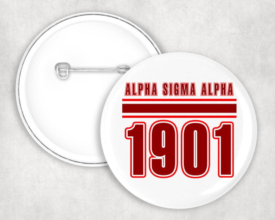 Alpha Sigma Alpha Stripe Est Pin Buttons Alpha Sigma Alpha Stripe Established Pin Buttons
