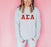 Discount Alpha Sigma Alpha Lettered Long Sleeve Tee DISCOUNT Alpha Sigma Alpha Lettered Long Sleeve Tee
