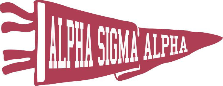 Alpha Sigma Alpha Pennant Decal Alpha Sigma Alpha Pennant Decal
