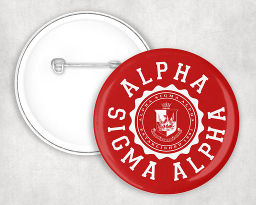Alpha Sigma Alpha Alpha Sigma Alpha Seal Crest Pin Buttons