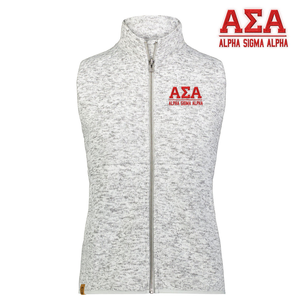 Alpha Sigma Alpha Alpine Sweater Fleece Vest Alpha Sigma Alpha Alpine Sweater Fleece Vest