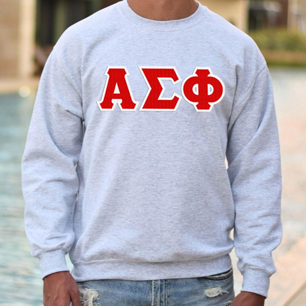 Alpha Sigma Phi 2 Day Ship Twill Crewneck Sweatshirts Alpha Sigma Phi - 2 Day Ship Twill Crewneck Sweatshirts
